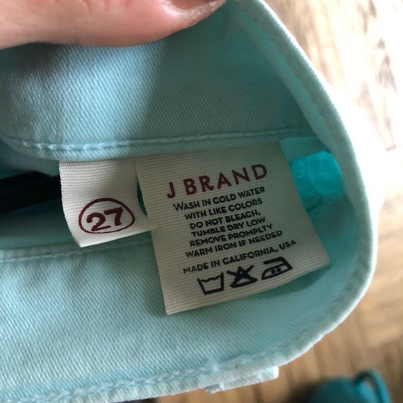 J Brand light teal / baby blue size 27 skinny jean - Picture 2 of 4